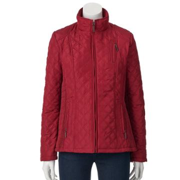 Women's Weathercast Quilted Jacket, Size: Large, Red