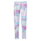 Girls 7-16 So&reg; Lattice High Rise Printed Leggings, Size: 14, Med Purple