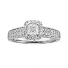 14k White Gold 1-ct. T.w. Cushion-cut Igl Certified Diamond Frame Ring, Women's, Size: 6