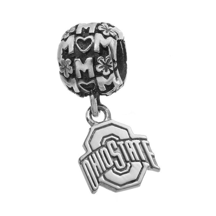 Dayna U Sterling Silver Ohio State Buckeyes Team Logo Mom Charm, Women's, Grey