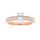 14k Gold Emerald Cut 1 Carat T.w. Igl Certified Diamond Engagement Ring, Women's, Size: 5, White