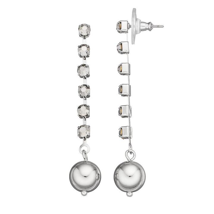 Simply Vera Vera Wang Simulated Crystal Nickel Free Linear Drop Earrings, Women's, Multicolor