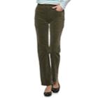 Women's Croft & Barrow&reg; Comfort Waist Straight-leg Corduroy Pants, Size: 10, Green