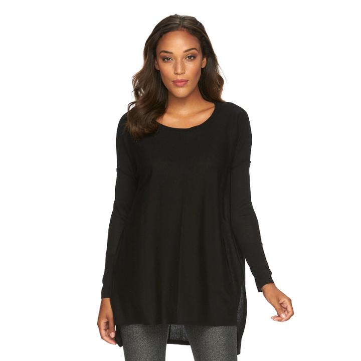 Women's Apt. 9&reg; Boatneck Tunic, Size: Xl, Black