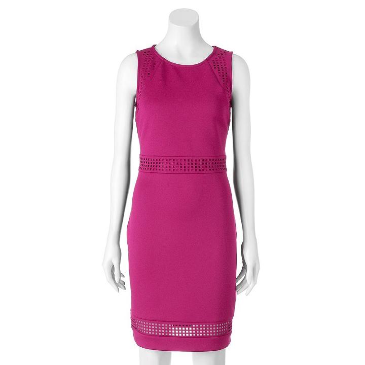 Women's Apt. 9&reg; Cutout Sheath Dress, Size: 14, Med Pink