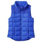 Girls 7-16 So&reg; Zip-up Puffer Vest, Girl's, Size: 16, Med Blue
