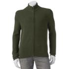 Big & Tall Croft & Barrow&reg; Classic-fit 5gg Ribbed Full-zip Sweater, Men's, Size: 4xb, Lt Green