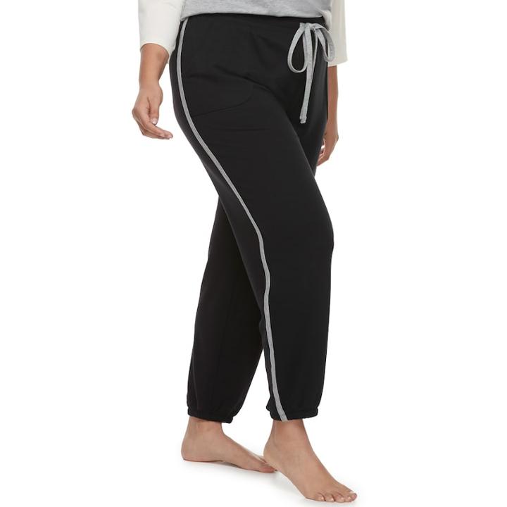 Plus Size Sonoma Goods For Life&trade; French Terry Joggers, Women's, Size: 2xl, Black