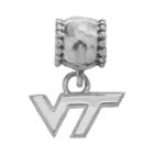 Dayna U Sterling Silver Virginia Tech Hokies Team Logo Charm, Women's, Grey
