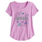 Girls 7-16 & Plus Size So&reg; Curve Hem Shiny Graphic Tee, Size: 14 1/2, Lt Purple