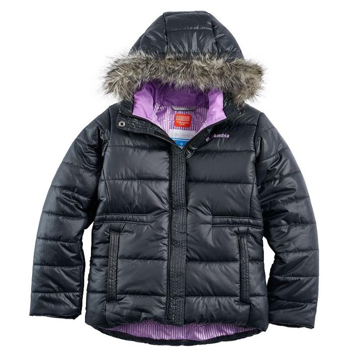 Girls 4-18 Columbia Thermal Coil Winter Chills Midweight Jacket, Size: Xxs, Grey (charcoal)