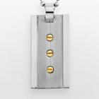 Stainless Steel And Yellow Immersion-plated Stainless Steel Pendant - Men, Size: 24, Multicolor