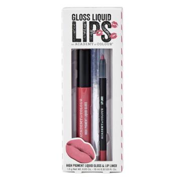 Academy Of Colour Gloss Liquid Lips Kit, Multicolor