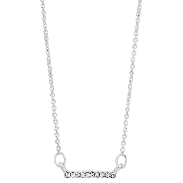 Lc Lauren Conrad Pave Bar Necklace, Women's, Silver