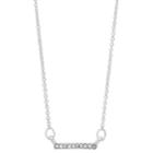 Lc Lauren Conrad Pave Bar Necklace, Women's, Silver