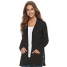 Women's Sonoma Goods For Life&trade; Slit Cardigan, Size: Small, Black