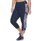 Plus Size Fila Sport&reg; Heritage Chevron Crop Workout Leggings, Women's, Size: 1xl, Blue (navy)