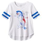 Girls 7-16 & Plus Size So&reg; Americana Varsity Stripe Graphic Tee, Girl's, Size: 10, White