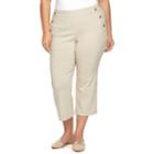 Plus Size Dana Buchman Crop Straight-leg Pants, Women's, Size: 3xl, Lt Brown