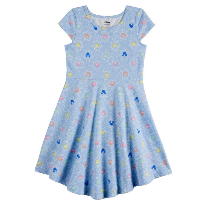 Disney's Minnie Mouse Girls 4-10 Skater Dress By Jumping Beans®, Size: 4, Light Blue
