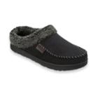 Men's Dearfoams Microfiber Whipstitch Wide-width Moccasin Slippers, Size: Large, Black