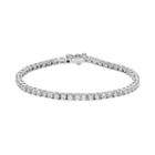 Forever Brilliant 5 1/3 Carat T.w. Lab-created Moissanite 14k White Gold Tennis Bracelet, Women's, Size: 7