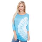 Women's White Mark Dolman Tunic, Size: Large, Blue