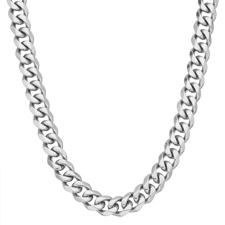 Lynx Men's Stainless Steel Curb Chain Necklace - 22 In, Size: 22, Silver