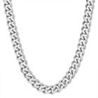 Lynx Men's Stainless Steel Curb Chain Necklace - 22 In, Size: 22, Silver
