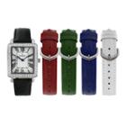 Peugeot Women's Watch & Interchangeable Leather Band Set - 677s, Grey