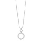 Napier Silver Tone Circle Pendant Necklace, Women's