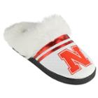 Women's Nebraska Cornhuskers Plush Slippers, Size: Small, White