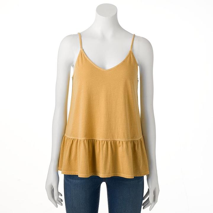 Women's Sonoma Goods For Life&trade; Peplum Camisole, Size: Large, Gold