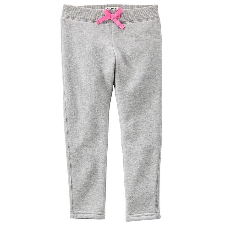Girls 4-8 Oshkosh B'gosh&reg; Solid Ribbed Waist Skinny Pants, Girl's, Size: 6, Light Grey