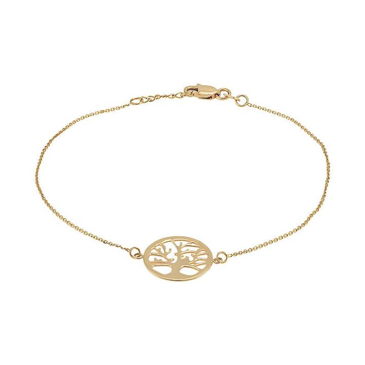 14k Gold Tree Of Life Bracelet, Women's, Size: 7, Yellow