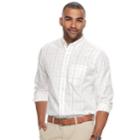 Men's Dockers&reg; Classic-fit Wrinkle-free Button-down Shirt, Size: Small, Beig/green (beig/khaki)