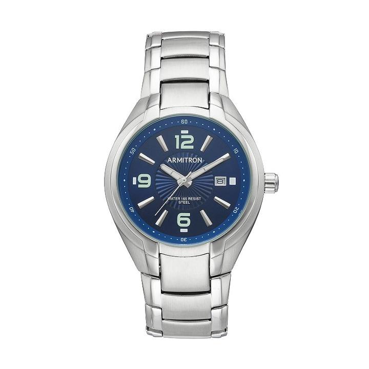 Armitron Men's Stainless Steel Watch - 20/5212nvsv, Size: Large, Grey