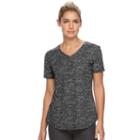 Women's Tek Gear&reg; Easy Burnout V-neck Yoga Tee, Size: Large, Black