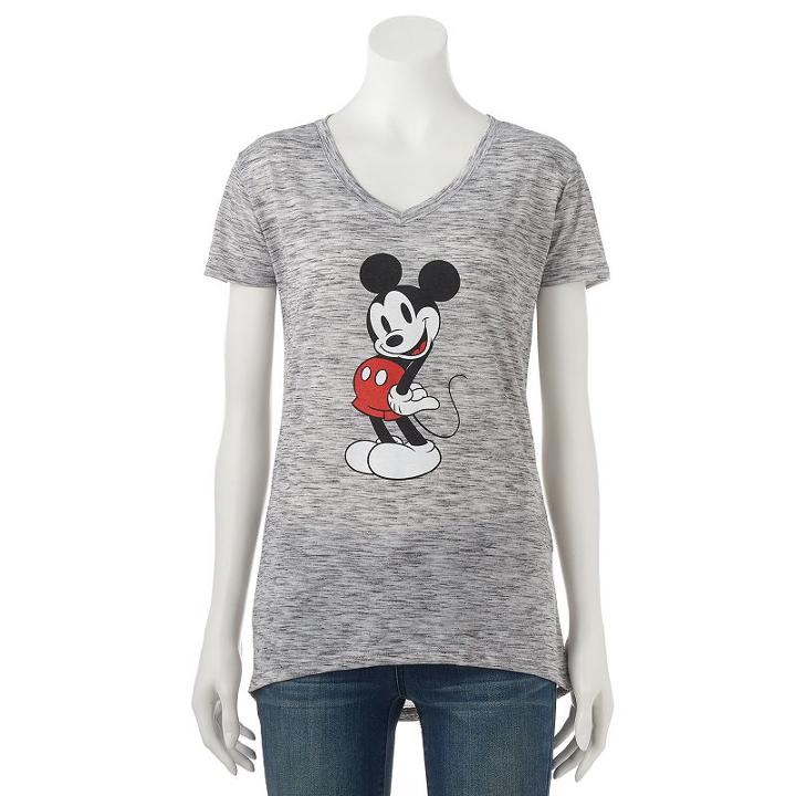 Disney's Mickey Mouse Juniors' Posing Graphic Tee, Girl's, Size: Xs, White Oth