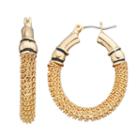 Dana Buchman Chain Oval Hoop Earrings, Women's, Gold
