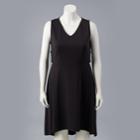 Plus Size Simply Vera Vera Wang Handkerchief Ponte Dress, Women's, Size: 3xl, Black