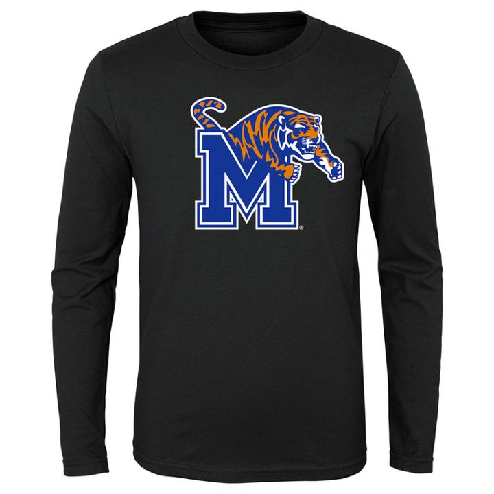 Boys 8-20 Memphis Tigers Logo Tee, Size: Xl 18-20, Black