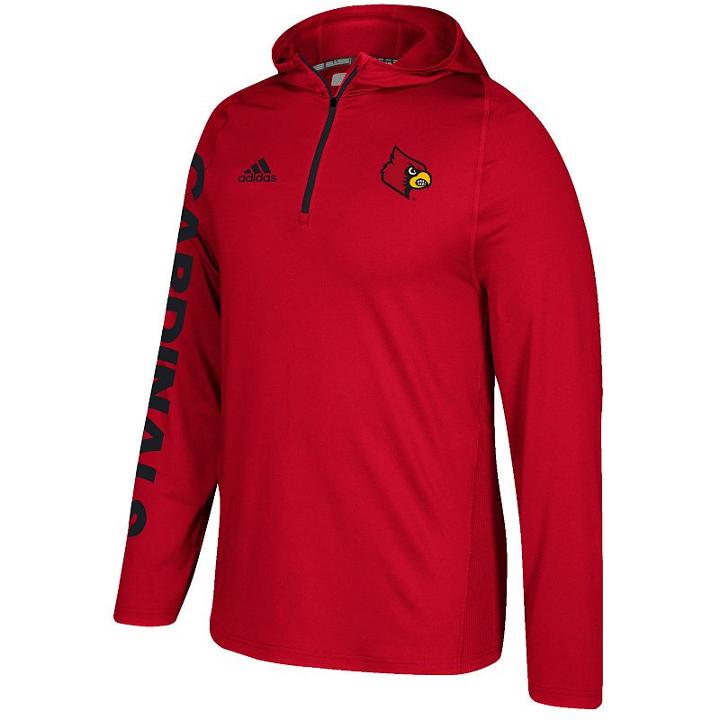 Men's Adidas Louisville Cardinals Sideline Training Hooded Pullover, Size: Medium, Multicolor