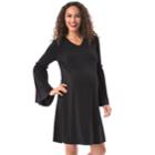 Maternity Pip & Vine By Rosie Pope Ruffle Shift Dress, Women's, Size: S-mat, Black