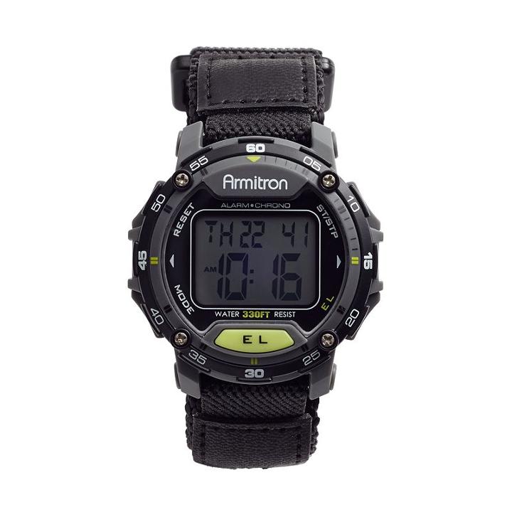 Armitron Men's Digital Chronograph Watch, Size: Large, Black, Durable