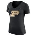 Women's Nike Purdue Boilermakers Dri-fit Touch Tee, Size: Xxl, Black