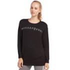 Women's Skechers Better Than Basic Crewneck Fleece Top, Size: Small, Black