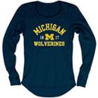 Women's Blue 84 Michigan Wolverines Thermal Long Sleeve Shirt, Size: Xl (navy)
