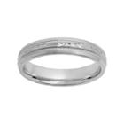 Sterling Silver Crisscross Wedding Ring, Men's, Size: 9, Grey