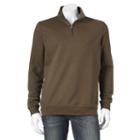 Big & Tall Croft & Barrow&reg; Classic-fit Fleece Quarter-zip Pullover, Men's, Size: 3xb, Dark Brown